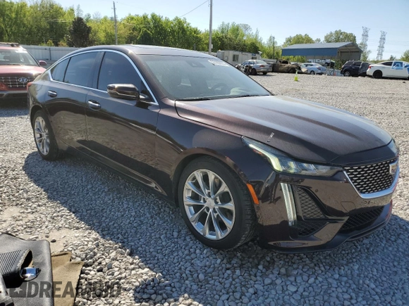 2020 Cadillac CT5 Premium Luxury with VIN 1G6DN5RK6L0151968, listed as a Copart auction lot 53189655 with 42,781 mi miles and Salvage title. Bid and sale history available at DreamBid. Image 4.