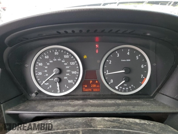 2006 BMW 5 Series 525i with VIN WBANE53586CK82341, listed as a Copart auction lot 49351205 with 184,079 mi miles and Salvage Title. Bid and sale history available at DreamBid. Image 9.