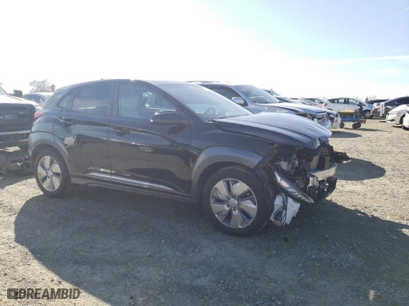 2021 Hyundai Kona Electric Limited with VIN KM8K33AG6MU126399, listed as a Copart auction lot 46129075 with 47,341 mi miles and Salvage Title. Bid and sale history available at carsss.com. Image 4.