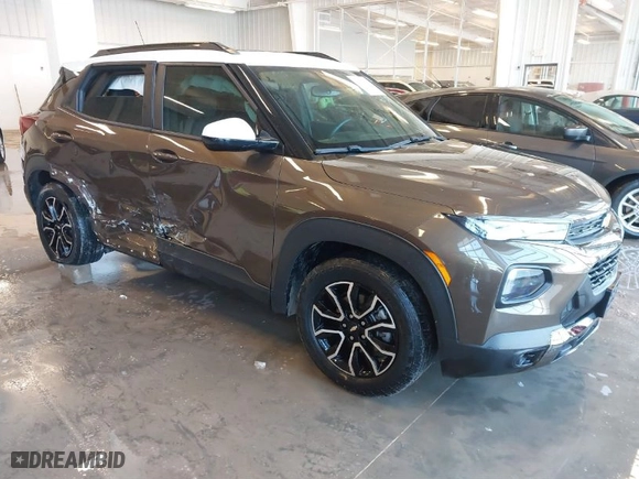 2021 Chevrolet TrailBlazer ACTIV with VIN KL79MVSLXMB040058, listed as a IAAI auction lot 41630813 with 29,387 mi miles. Bid and sale history available at carsss.com. Image 1.