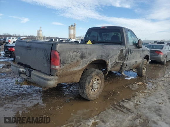 2005 Ford F-250 XL with VIN 1FTNF21505EC75291, listed as a Copart auction lot 88982815 with Not Provided miles and Salvage Title. Bid and sale history available at DreamBid. Image 3.