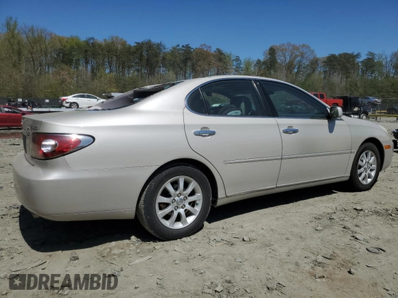 2003 Lexus ES 300 with VIN JTHBF30G230131052, listed as a Copart auction lot 53727255 with 122,755 mi miles and Salvage Title. Bid and sale history available at DreamBid. Image 3.