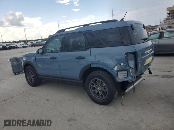 2024 Ford Bronco Sport Big Bend with VIN 3FMCR9B63RRE99989, listed as a Copart auction lot 61595025 with 6,359 mi miles and Salvage title. Bid and sale history available at DreamBid. Image 2.