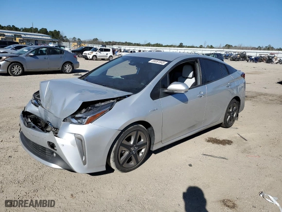 2022 Toyota Prius L Eco with VIN JTDKAMFU9N3167860, listed as a Copart auction lot 88081845 with 0 mi miles and Salvage Title. Bid and sale history available at carsss.com. Image 1.