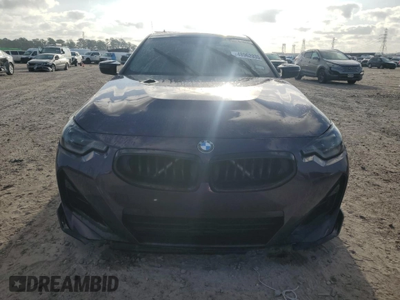 2022 BMW 2 Series M240i xDrive with VIN 3MW53CM03N8C68415, listed as a Copart auction lot 48962035 with 37,209 mi miles and Salvage title. Bid and sale history available at DreamBid. Image 5.