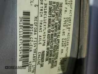 2007 Nissan Versa SL z VIN 3N1BC11EX7L454398, wystawiony jako Copart lot #78073444 z przebiegiem 94 568 mil mil oraz Szkoda całkowita • Salvage title. Historia ofert i sprzedaży dostępna na DreamBid. Obrazek 13.
