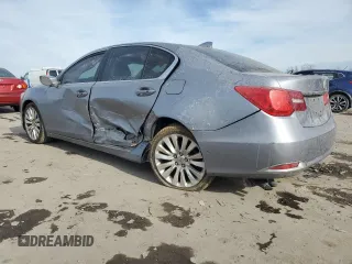 2014 Acura RLX Tech Pkg with VIN JH4KC1F59EC006635, listed as a Copart auction lot 41988735 with 0 mi miles and Salvage Title. Bid and sale history available at carsss.com. Image 2.