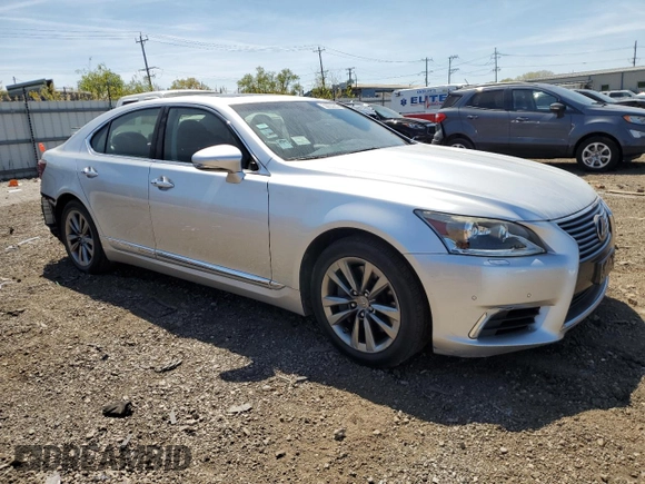 2014 Lexus LS 460 with VIN JTHCL5EF8E5022156, listed as a Copart auction lot 56633035 with 123,562 mi miles and Salvage title. Bid and sale history available at DreamBid. Image 4.