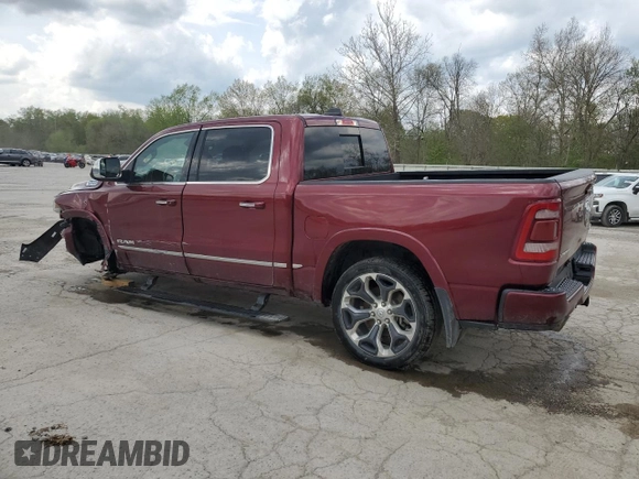 2022 Ram 1500 Limited with VIN 1C6SRFHT0NN307945, listed as a Copart auction lot 54739645 with 76,237 mi miles and Salvage title. Bid and sale history available at DreamBid. Image 2.