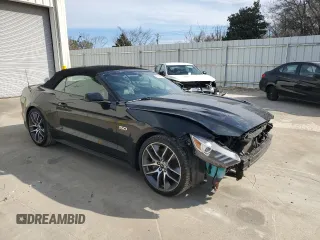 2017 Ford Mustang GT Premium with VIN 1FATP8FFXH5259005, listed as a Copart auction lot 89344785 with 77,139 mi miles and Salvage title. Bid and sale history available at DreamBid. Image 4.