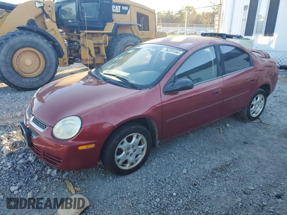2005 Dodge Neon SXT with VIN 1B3ES56C85D289239, listed as a Copart auction lot 76229194 with 127,918 mi miles and Clean Title. Bid and sale history available at carsss.com. Image 1.
