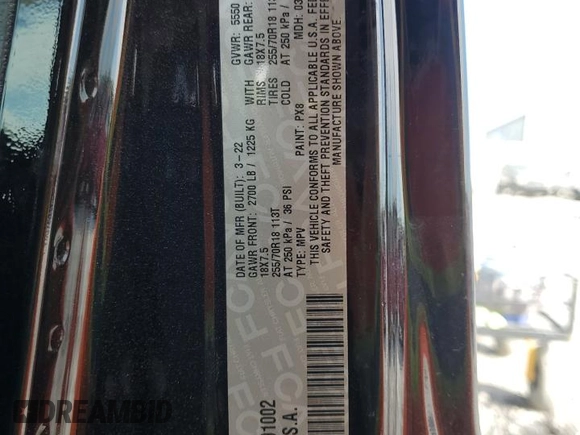 2022 Jeep Wrangler Unlimited Sahara Altitude with VIN 1C4HJXEG9NW191002, listed as a Copart auction lot 58635414 with 21,301 mi miles and Salvage title. Bid and sale history available at DreamBid. Image 13.