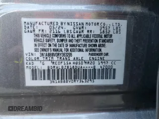 2024 Nissan Sentra S with VIN 3N1AB8BV0RY363295, listed as a Copart auction lot 42048455 with 4,041 mi miles and Salvage title. Bid and sale history available at DreamBid. Image 12.