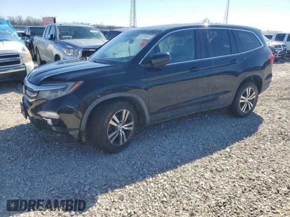2017 Honda Pilot EX-L with VIN 5FNYF6H56HB008475, listed as a Copart auction lot 46135615 with 163,217 mi miles and Salvage Title. Bid and sale history available at DreamBid. Image 1.