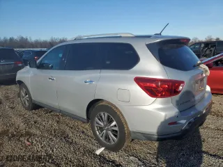 2017 Nissan Pathfinder SV with VIN 5N1DR2MN9HC664487, listed as a Copart auction lot 44526715 with 0 mi miles and Salvage Title. Bid and sale history available at carsss.com. Image 2.