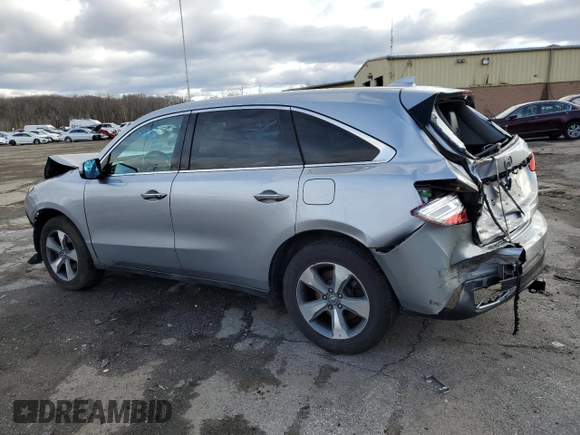 2016 Acura MDX with VIN 5FRYD4H22GB035489, listed as a Copart auction lot 85362884 with 105,826 mi miles and Salvage Title. Bid and sale history available at carsss.com. Image 2.