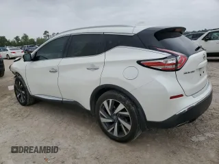 2018 Nissan Murano SV with VIN 5N1AZ2MG4JN186509, listed as a Copart auction lot 50427185 with 84,359 mi miles and Salvage Title. Bid and sale history available at DreamBid. Image 2.