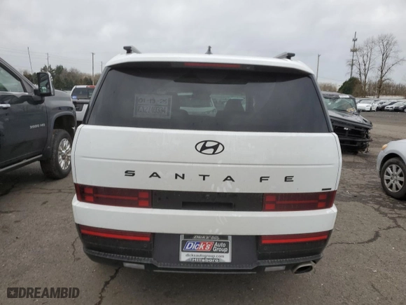 2025 Hyundai Santa Fe Calligraphy with VIN 5NMP5DGL9SH083762, listed as a Copart auction lot 85725454 with 1,977 mi miles and Salvage Title. Bid and sale history available at carsss.com. Image 6.