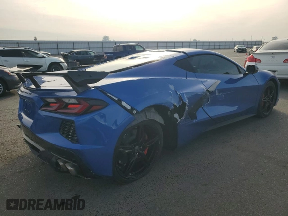 2022 Chevrolet Corvette 2LT with VIN 1G1YB2D49N5124227, listed as a Copart auction lot 79536144 with 18,202 mi miles and Salvage Title. Bid and sale history available at carsss.com. Image 3.