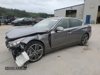 2014 Infiniti Q50 Hybrid Sport with VIN JN1AV7AP2EM690346, listed as a Copart auction lot 79770594 with 114,964 mi miles and Salvage Title. Bid and sale history available at carsss.com. Image 1.