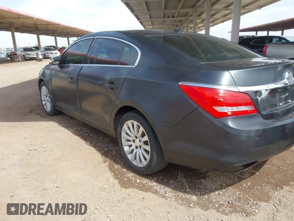 2014 Buick LaCrosse Leather with VIN 1G4GB5G39EF288087, listed as a IAAI auction lot 41897156 with 156,413 mi miles. Bid and sale history available at carsss.com. Image 3.