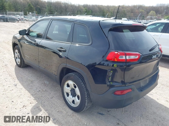 2017 Jeep Cherokee Sport with VIN 1C4PJLAB8HW508528, listed as a IAAI auction lot 42148894 with 104,646 mi miles and . Bid and sale history available at DreamBid. Image 3.