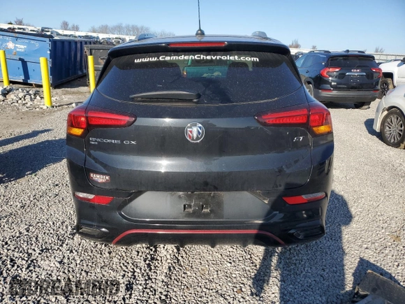 2020 Buick Encore GX Essence with VIN KL4MMGSL5LB117856, listed as a Copart auction lot 48256835 with 67,963 mi miles and Salvage title. Bid and sale history available at DreamBid. Image 6.