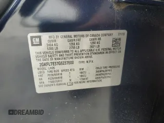2016 GMC Terrain SLE with VIN 2GKFLTE37G6237600, listed as a Copart auction lot 89332895 with 97,143 mi miles and Salvage Title. Bid and sale history available at DreamBid. Image 13.