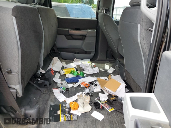 2022 Ford F-150 XL with VIN 1FTFW1E51NFA04887, listed as a Copart auction lot 55734705 with 123,590 mi miles and Salvage title. Bid and sale history available at DreamBid. Image 10.