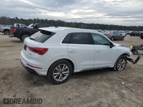 2024 Audi Q3 S line Premium z VIN WA1DECF34R1170613, wystawiony jako Copart lot #41694995 z przebiegiem 8 994 mil mil oraz Szkoda całkowita • Salvage title. Historia ofert i sprzedaży dostępna na DreamBid. Obrazek 3.