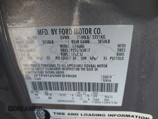 2009 Ford F-150 XL with VIN 1FTPW12V09FB19026, listed as a IAAI auction lot 41568618 with 207,541 mi miles. Bid and sale history available at carsss.com. Image 9.