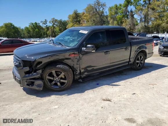 2016 Ford F-150 XLT with VIN 1FTEW1EG0GKD43177, listed as a Copart auction lot 50068195 with 128,565 mi miles and Salvage Title. Bid and sale history available at carsss.com. Image 1.