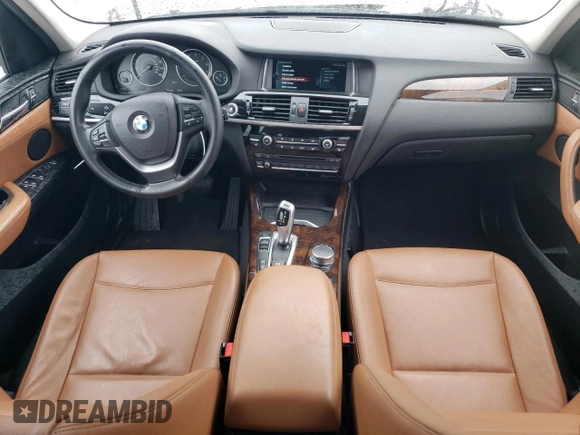 2017 BMW X3 xDrive28i with VIN 5UXWX9C56H0T09497, listed as a Copart auction lot 48904575 with 110,950 mi miles and Salvage Title. Bid and sale history available at DreamBid. Image 8.