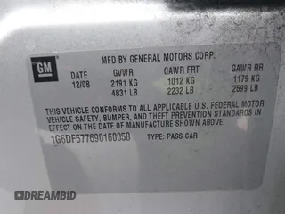 2009 Cadillac CTS RWD с VIN 1G6DF577690160058, выставлен на аукционе IAAI как лот 42108078 с пробегом 114 381 миль миль и . История ставок и продаж доступна на DreamBid. Изображение 9.