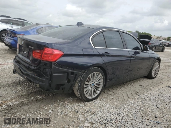 2012 BMW 3 Series 328i with VIN WBA3A5G51CNP17682, listed as a Copart auction lot 59619485 with 100,936 mi miles and Salvage title. Bid and sale history available at DreamBid. Image 3.
