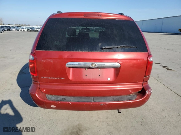 2006 Chrysler Town & Country SWB with VIN 1A4GP45R86B739536, listed as a Copart auction lot 88655735 with 200,007 mi miles and Salvage Title. Bid and sale history available at carsss.com. Image 6.