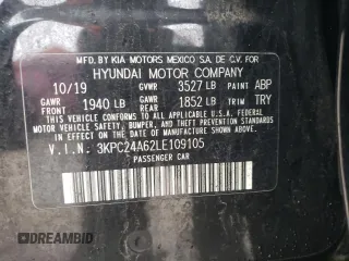 2020 Hyundai Accent SE with VIN 3KPC24A62LE109105, listed as a Copart auction lot 41796993 with 36,122 mi miles. Bid and sale history available at carsss.com. Image 12.