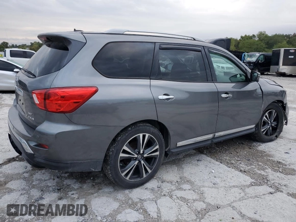 2018 Nissan Pathfinder Platinum with VIN 5N1DR2MM0JC648997, listed as a Copart auction lot 72800184 with 145,940 mi miles and Salvage title. Bid and sale history available at DreamBid. Image 3.