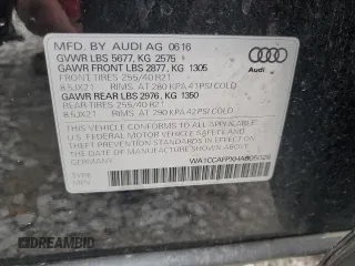 2017 Audi SQ5 Premium Plus with VIN WA1CCAFPXHA005026, listed as a Copart auction lot 43658455 with 83,642 mi miles and Salvage Title. Bid and sale history available at DreamBid. Image 16.