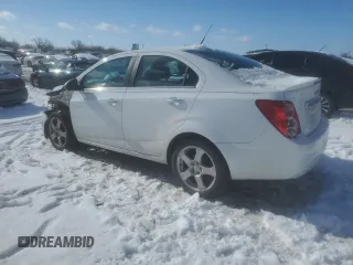 2014 Chevrolet Sonic LTZ with VIN 1G1JE5SB6E4190073, listed as a Copart auction lot 88268875 with 93,969 mi miles and Salvage Title. Bid and sale history available at carsss.com. Image 2.