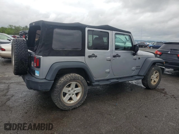 2017 Jeep Wrangler Unlimited Sport with VIN 1C4BJWDG1HL754907, listed as a Copart auction lot 56607585 with 66,324 mi miles and Salvage title. Bid and sale history available at DreamBid. Image 3.