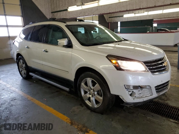 2017 Chevrolet Traverse Premier with VIN 1GNKVJKD9HJ323573, listed as a Copart auction lot 47607905 with 82,051 mi miles and Salvage Title. Bid and sale history available at DreamBid. Image 4.
