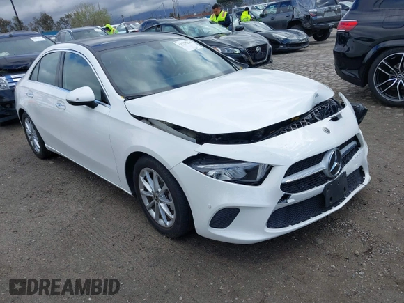 2021 Mercedes-Benz A 220 with VIN W1K3G4EBXMJ268649, listed as a IAAI auction lot 41735225 with 19,056 mi miles and . Bid and sale history available at DreamBid. Image 1.
