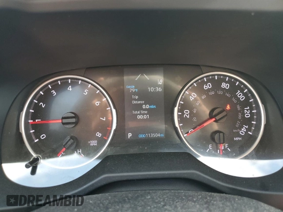 2021 Toyota RAV4 LE with VIN 2T3H1RFV2MC169642, listed as a Copart auction lot 47725905 with 113,504 mi miles and Salvage Title. Bid and sale history available at carsss.com. Image 9.