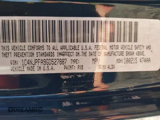 2016 Jeep Patriot High Altitude z VIN 1C4NJPFA9GD527887, wystawiony jako IAAI lot #41311139 z przebiegiem 59 372 mil mil oraz . Historia ofert i sprzedaży dostępna na DreamBid. Obrazek 9.