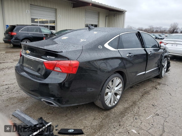 2018 Chevrolet Impala Premier with VIN 2G1125S31J9105505, listed as a Copart auction lot 86197984 with 55,837 mi miles and Salvage Title. Bid and sale history available at DreamBid. Image 3.