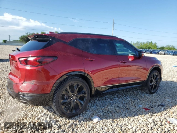 2021 Chevrolet Blazer RS with VIN 3GNKBERSXMS521902, listed as a Copart auction lot 54142845 with 51,135 mi miles and Salvage title. Bid and sale history available at DreamBid. Image 3.