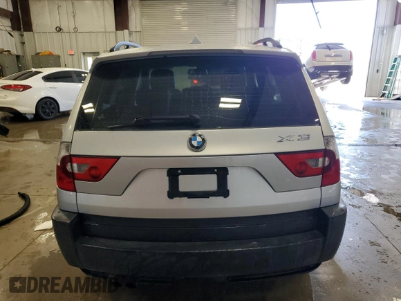 2005 BMW X3 2.5i with VIN WBXPA734X5WC50438, listed as a Copart auction lot 52978285 with 137,175 mi miles and Non Repairable. Bid and sale history available at carsss.com. Image 6.