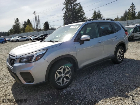 2021 Subaru Forester Premium with VIN JF2SKAFCXMH550163, listed as a Copart auction lot 52045795 with 45,129 mi miles and Salvage Title. Bid and sale history available at carsss.com. Image 1.