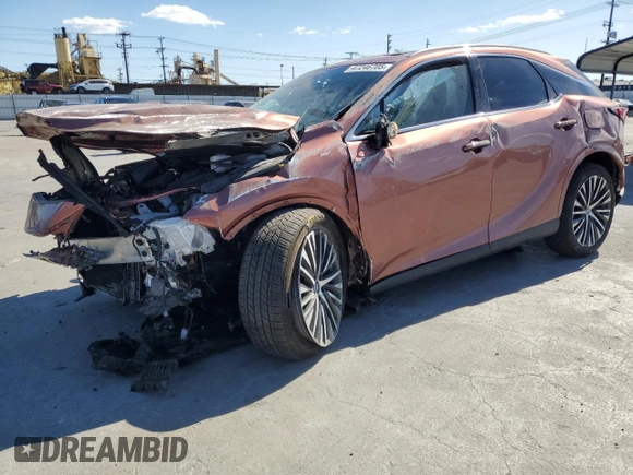 2023 Lexus RX 350 with VIN 2T2BAMCAXPC038185, listed as a Copart auction lot 47246705 with 12,837 mi miles and Salvage Title. Bid and sale history available at DreamBid. Image 1.